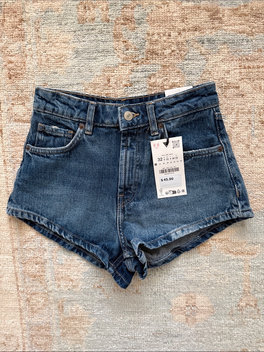 NWT ZARA Mini A Line Short Mid Rise - Picture 2 of 4